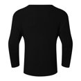 thumbnail image 3 of TFEOQRY Men's Hollow Knit Basic Tops V Neck Three Quarter Sleeve Casual Pullover Fall Winter Warm Sweater Black, 3 of 6