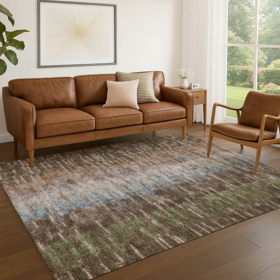 Addison Rugs Chantille Indoor/Outdoor Transitional Casual Brown Machine Washable Rectangle Rug, 10' x 14'