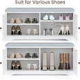 thumbnail image 6 of Richryce 2-Tier Shoe Bench, 39.4” Wide with Padded Seat, 2 Doors & Adjustable Shelf for Entryway, Hallway, Bedroom or Closet, White, 6 of 8