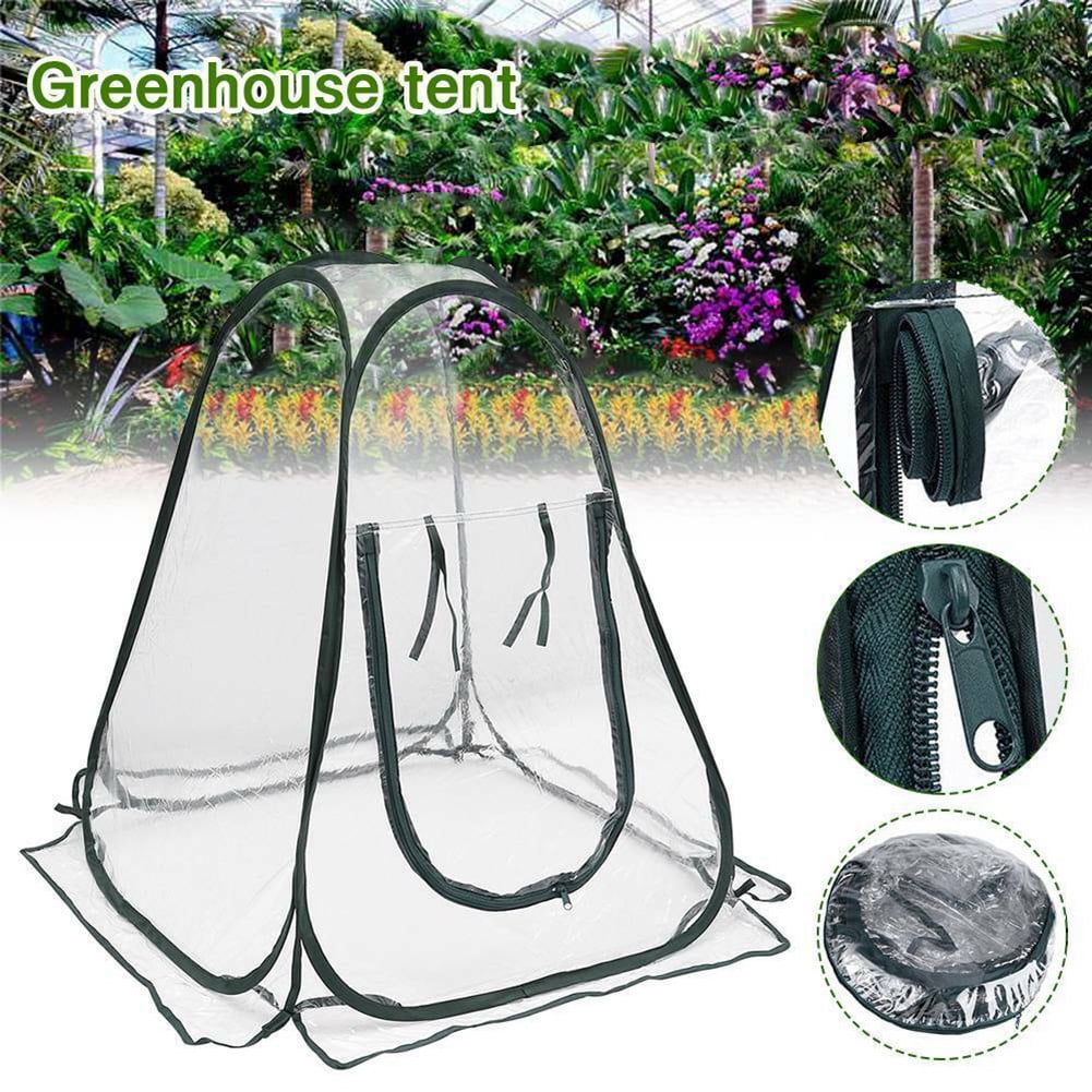 SPRING PARK Mini Portable Plastic Greenhouse Clear Cover