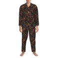 thumbnail image 3 of Fotbe Floral Pijama de Hombre con Estampado de Manga Larga, Conjunto de 2 Piezas, Ropa de Dormir Suave y Cómoda con Bolsillos-Large, 3 of 7
