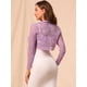 thumbnail image 5 of Día de San Patricio Cárdigan Cortas De Manga Larga Floral Transparente Para Mujer Morado claro XL, 5 of 6