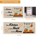 thumbnail image 3 of The Kitchen is The Heart of The Home Kitchen Mats Set of 2, Non-Slip Rubber Back Kitchen Rugs, Seasonal Holiday Cooking Sets Washable Floor Mat for Home Kitchen Decor - 17x30 and 17x47 Inch, 3 of 6