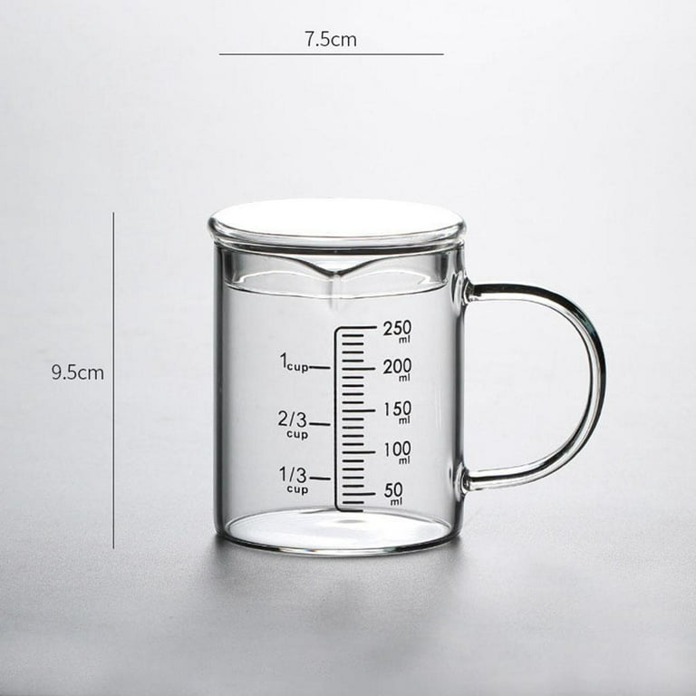 250-1000ml Household Food Grade Borosilicate Glass Measuring Cups Pot  Kettle Kitchen Milk Tea Convenient Durable Jug with Lid