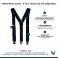 thumbnail image 4 of Welch  Elastic 1.5 Inch Y-Back Clip End Suspenders (Men), 4 of 4