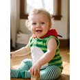 thumbnail image 6 of RUINIXCW Newborn Baby Boy Girl Halloween Caterpillar Costume Infant Baby Boy Fall Winter Clothes Sleeveless Hooded Stripe Zipper Romper and Stockings, 6 of 10