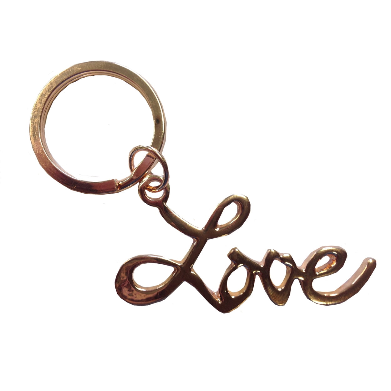 Love Keychain Inspired by Carrie SATC Movie, Gold Alloy, 2.2