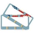 thumbnail image 2 of License Plate Frames American Flag Design Popsicles Funny License Plates 2 Pack Patriotic July 4th Metal License Plate Frame for Us Standard Vehicles, 2 of 6