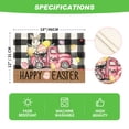 thumbnail image 3 of Sm:)e Easter Table Runner with Egg Truck Placemats Set of 4, 12 x 18 Inch, White and Black Buffalo Plaid Spring Kitchen Decor, 3 of 7