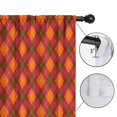 thumbnail image 4 of Blackout Kids Curtains,Red and Orange Argyle Pattern Childrens Insulated Curtains Set Of 2,Bedroom Essentials,Toddler Room Decor 42"x54", 4 of 5