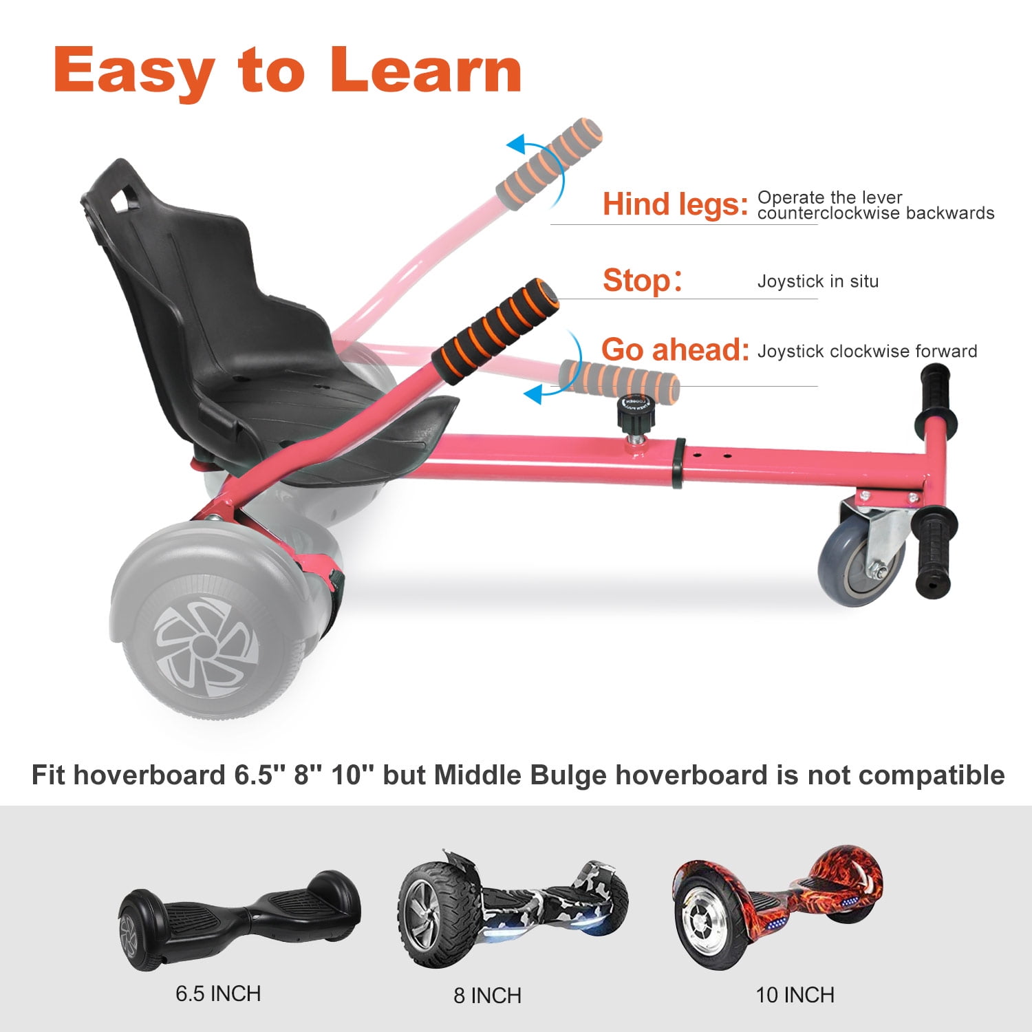 Hovsco Go-kart Conversion Kit Adjustable Hoverboard Go Cart