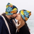 thumbnail image 5 of Pofeuu Sunflowers Print Beanie Hat for Men Women Knit Winter Hat Warm Cuffed Skull Beanie Slouchy Soft Unisex, 5 of 6