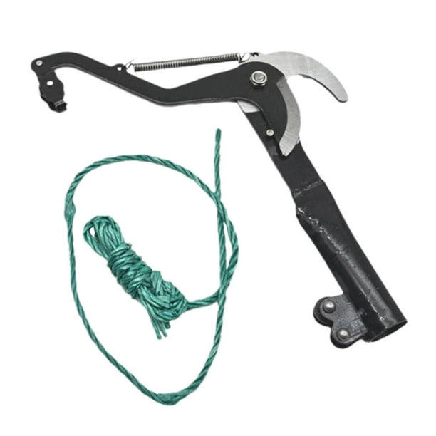 Tijeras de Podar con Cuerda para Ramas Cortador de Ramas Sin Mango Doble Polea Negro