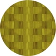 thumbnail image 1 of Ahgly Company Machine Washable Indoor Square Transitional Dark Yellow Green Area Rugs, 3' Square, 1 of 7