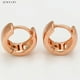 thumbnail image 3 of Aretes Niña Oro Laminado Rosado 18k Arracadas Chicas Anchas Lisas Finas DLAMINATO SO Huggies /Pendientes, 3 of 5