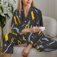 thumbnail image 6 of Bingfone Womens Pajama Sets Repair tools (2) Print,Long Sleeve Loungewear Pajamas Set-Medium, 6 of 7