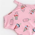 thumbnail image 6 of HAOTAGS Toddler Ice Cream Print Bikini,Halter Neck Swimsuit Two-Piece Swimsuit Summer Kids Swim Set Pink 2-3, 6 of 8
