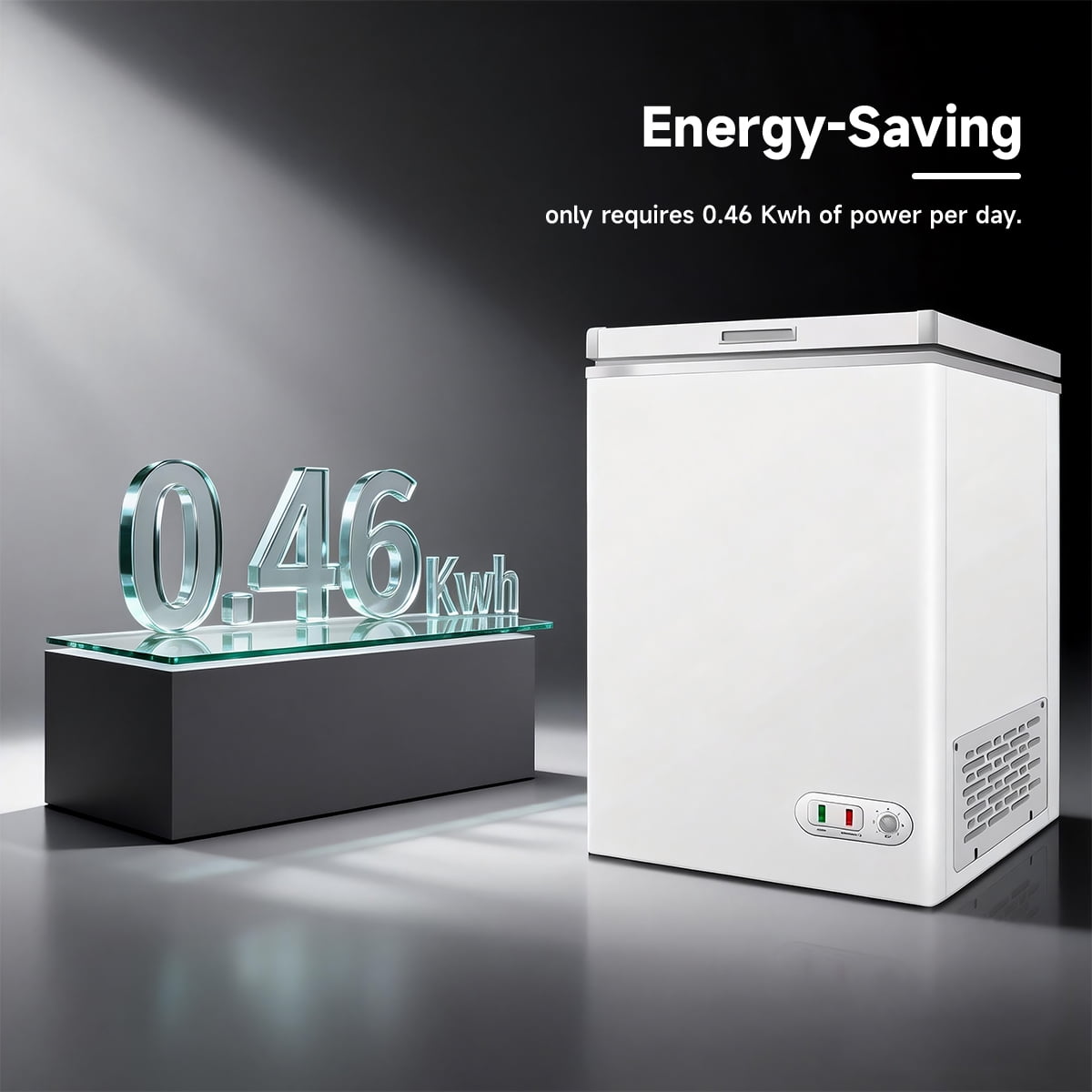 LiviNest Compact Chest Freezer for Apartments: 3.0 Cu.ft Deep Freeze - Saves $50 Yearly on Electricity - Lockable Stay-Open Lid & Wheels for Small Kitchens & Business Back-of-House