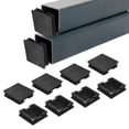 thumbnail image 1 of Uxcell 10-Pack Tapas de extremo de tubería cuadrada, tapones de tubo de plástico de 3 Pulgadas/75mm para tubo metálico cuadrado/patas de silla [Negro], 1 of 1