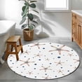 thumbnail image 4 of Starfish Coastal Round Area Rug 4ft, Summer Nautical Ocean Sea Modern Art Washable Non-Slip Circle Rugs for Bedroom Living Room Kitchen, Soft Non Shedding Circle Carpet for Dining Room Dorm, 4 of 9