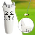 thumbnail image 6 of Golf Head Covers Equipment Mallet Putter Cat Pattern PU Leather Accessories Golf Straight White, 6 of 8