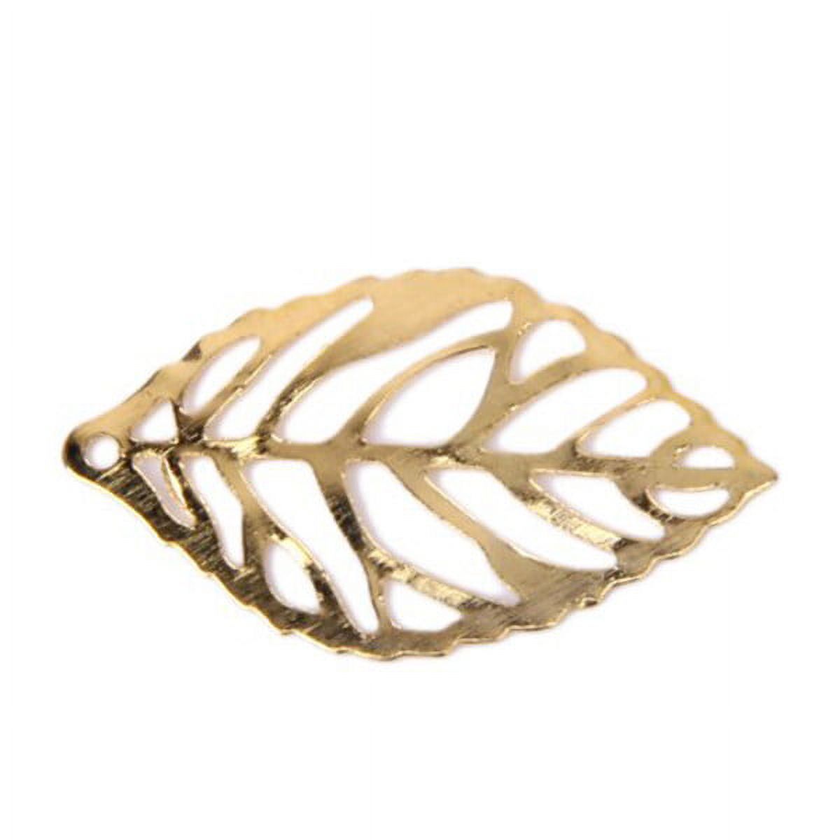 Leaf Tree Charms Jewelry Making Gold Leaves Metal Fall Crafts Embellishments Hollow Pierced Diy Alloy Decor Charm - image 2 of 5
