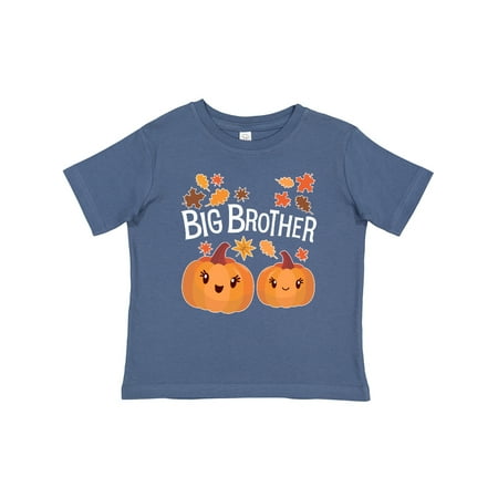 

Inktastic Big Brother Pumpkins with Fall Leaves Gift Baby Boy T-Shirt
