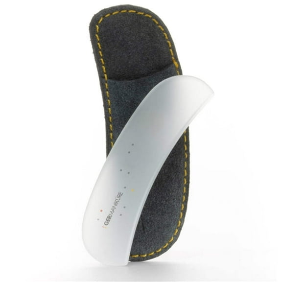 Genuine Patented Czech Crystal Glass Clear Moon File Double Sided Edging Nail File in Suede