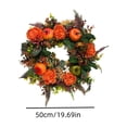 thumbnail image 3 of Halloween Fall Front Door Wreaths, Hydrangea Peony Pumpkin Wreath Harvest Decor, Twig-Base Autumn Wreath, Thanksgiving Farmhouse Decor for Indoor Outdoor Seasonal Gift, 3 of 6