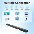 thumbnail image 2 of 3 in 1 Detachable Sound Bar for TV, 100W Split Soundbars Bluetooth 5.0 Surround Sound System for TV Home Audio 36" Soundbar Speaker, ARC/Optical/AUX Connection & Remote, 6 EQ Modes, Wall Mount, 2 of 8