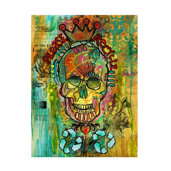Trademark Fine Art 'Please Recycle' Canvas Art by Dean Russo