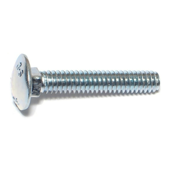 1/4"-20 x 1-1/2" Zinc Plated Grade 2 / A307 Steel Coarse Thread Carriage Bolts CBS-274