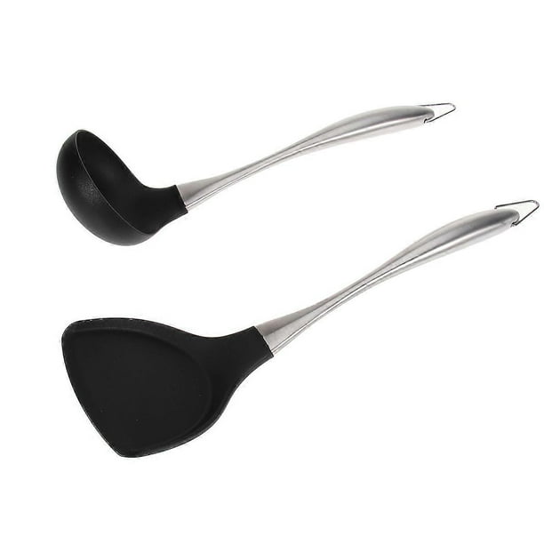 Stainless Steel Utensil Kit Ideal For Home Cooks Featuring Long Handle Makes Cooking Easy 2Pcs
