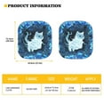 thumbnail image 5 of Kuiaobaty 2 Pcs Automotive Windshield Sunshades Keep Car Interior Cool Auto Front Window UV Protection Sun Shield Cover for Small Sedans Mini SUVs Vintage Blue Hibiscus Flower Persian Cat, 5 of 6
