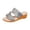Silver, variant on Women's Glitter Sequins Peep Toe Platform Wedge Slip On Mules Plus Size Summer Orthopedic Sandals