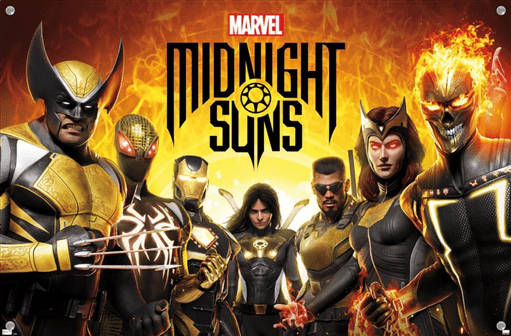 Marvel Midnight Suns - Key Art Wall Poster with Push Pins, 14.725" x 22.375"