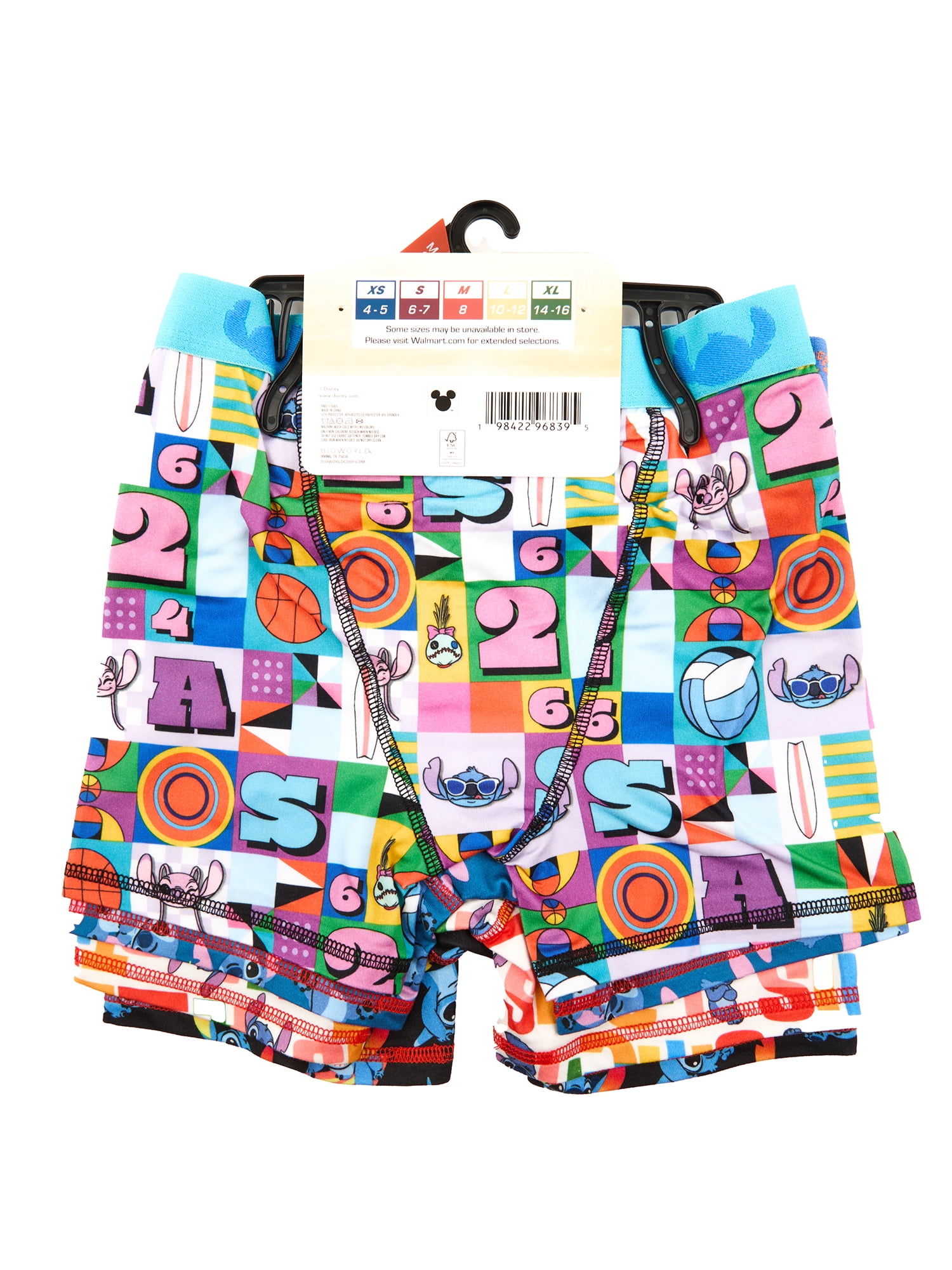 Lilo & Stitch Boys Boxer Brief Underwear, 4-Pack, Sizes XS-XL
