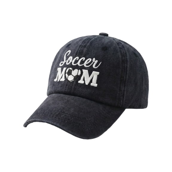 Lynono Soccer Mother Cotton Baseball Cap With Football Embroidery For Sports And Casual
