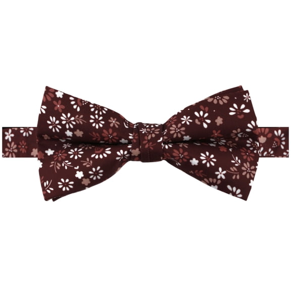 Jacob Alexander Men's Ditsy Floral Pattern Pre-Tied Adjustable Banded Bow Tie - Warm Floral