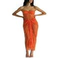 thumbnail image 1 of Flattering Strapless Dress with Sheer Front and Twist Detail, 1 of 8