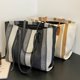 thumbnail image 4 of LHSHID Casual Canvas Totes Bags For Women Shoulder Bag Women's Big Capacity Striped Handbag Designer Tote Shopper Bag, 4 of 6