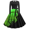 thumbnail image 1 of Robe Longue pour Femmes Été, Robe d'Été Décontractée pour Femmes, Mode Féminine Décontractée Imprimée Manches Longues Col Rond, 1 of 3