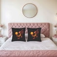 thumbnail image 2 of Set of 2 18x18in Throw Pillow Covers - Vibrant Cartoon Creature Design with Orange Body & Magical Orb Perfect for Couch Bed Car, 2 of 8