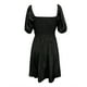 thumbnail image 4 of Vestido plisado con cuello cuadrado y mangas abullonadas para mujer - Vestido mini informal de verano en color liso - S-XXL, 4 of 5