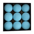 thumbnail image 2 of Flocked Christmas Ball Ornaments Set of 9, Large Textured Velvet Baubles for Christmas Tree, Matte Holiday Decorations for Tree and Garland - Blue, 2 of 8