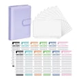 thumbnail image 1 of Methold PU Leather Notebook Binder Clear Binder Budget Envelope  Pockets cartulina Púrpura, 1 of 1