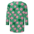 thumbnail image 6 of Xuyuer St Patricks Day Shirt Women 3/4 Sleeve Crew Neck T-Shirts Shamrock Graphic Tees St Patty's Lucky T-Shirt Green Irish Tops Shamrock Lucky T-Shirts Irish Festival Holiday Tee Tops, 6 of 7