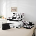thumbnail image 5 of YST Ensemble de Douillette Moderne Très Grand 7 Pcs, Ensemble de Lit Rayé Mi-Siècle pour Filles Femmes, Ensembles de Literie Motif Léopard Abstrait, Ensembles de Lit Réversibles Art avec Drap Plat et Drap-Housse, Couvre-Oreillers, 5 of 5