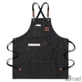 thumbnail image 2 of Delantal De Cocina Unisex Con Tirantes Cruzados – Lona Resistente, Ajustable, Bolsillos XL, Para Cocinar, Parrilla, Cafés Y Salones,black, 2 of 8