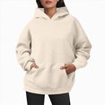 thumbnail image 2 of Towmus Oversized Hoodies for Women Fall Fleece Hooded Sweatshirts Pullover Womens Tops with Pocket, 2 of 5